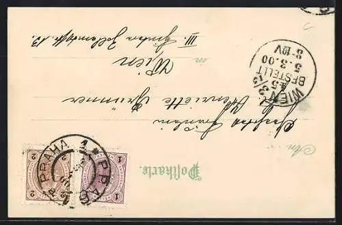 Lithographie Bauerngehöft mit Windmühle im Winter, Sommeransicht mit Gänsen im Gegenlicht, Halt gegen das Licht