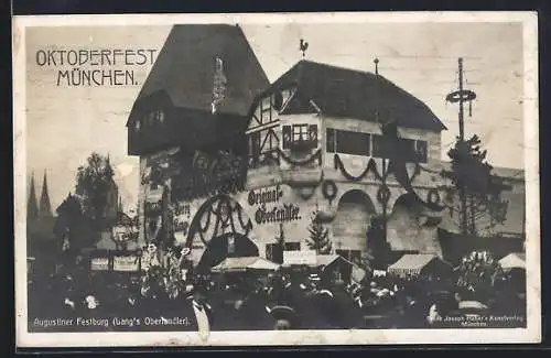 AK München, Oktoberfest, Gasthaus Augustiner Festburg, Lang`s Oberrandler