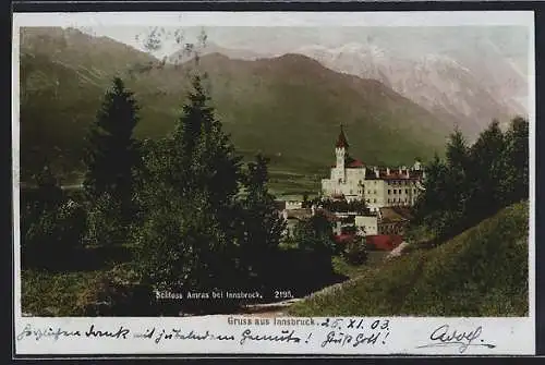 Foto-AK Fritz Gratl: Innsbruck, Schloss Amras