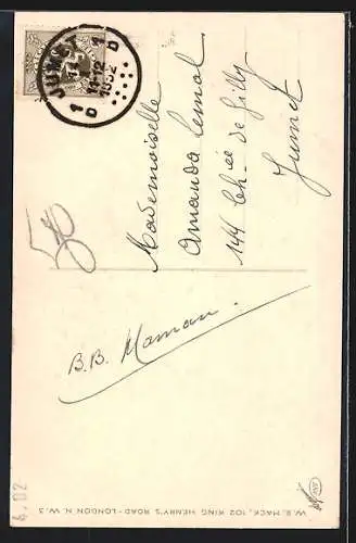 AK Frau in barocker Kleidung mit Fächer