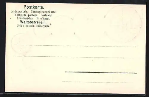 Präge-AK Uruguay, Münzen und Flagge, Umrechnungstabelle