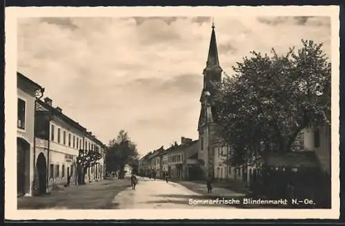 AK Blindenmarkt, Partie an der Kirche