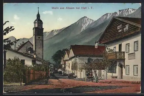 AK Absam, Strassenpartie, Kinder