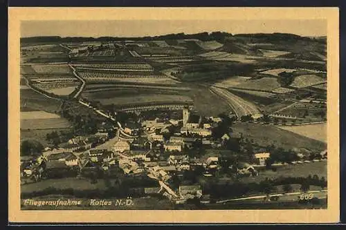 AK Kottes /N.-Ö., Ortsansicht vom Flugzeug aus