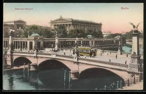 AK Berlin, Blick zur Nationalgalerie