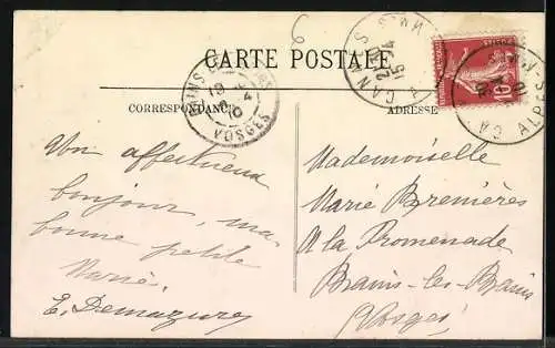 AK Cannes, La Rue d`Antibes, Strassenbahn, Drug Store