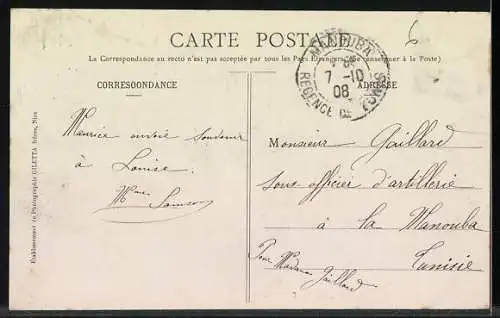 AK Nice, Avenue de la Gare fleurie, Strassenbahn