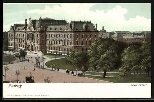 AK Hamburg-Neustadt, Sievekingplatz mit Justiz Palast