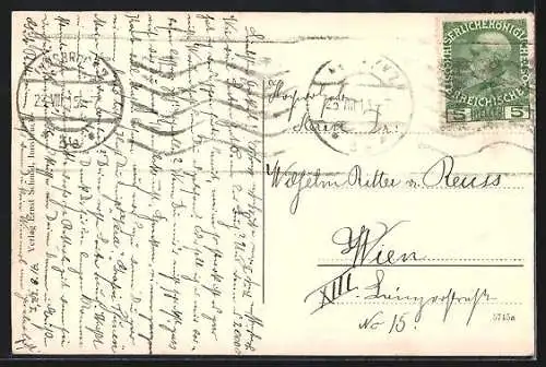 AK Innsbruck, Triumphpforte mit Strasse