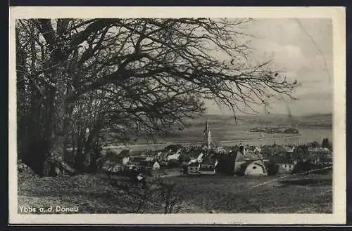 AK Ybbs a. d. Donau, Ortsansicht von einem Hügel aus