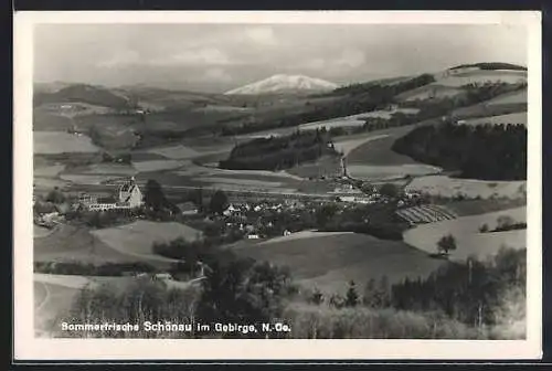 AK Schönau i. Gebirge, Gesamtansicht aus der Vogelschau