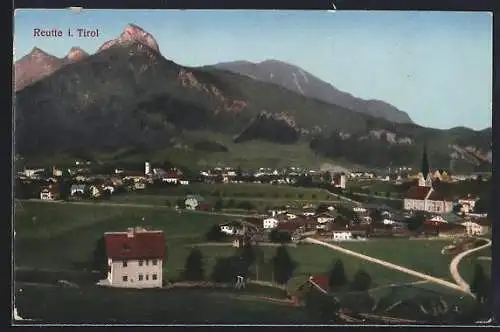 AK Reutte i. Tirol, Blick auf den Ort