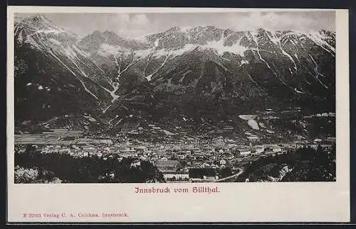 AK Innsbruck, Ortsansicht vom Sillthal aus