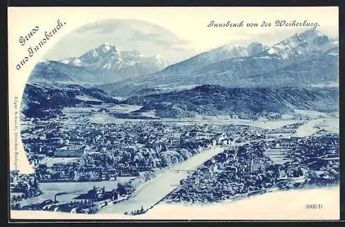 AK Innsbruck, Ortsansicht, Ortsansicht von der Weiherburg