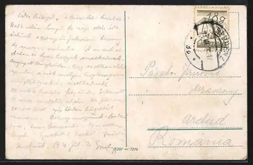 AK Innsbruck, Stadtansicht aus der Vogelschau