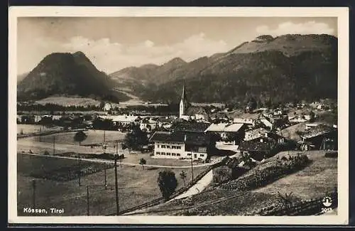 AK Kössen /Tirol, Blick auf den Ort