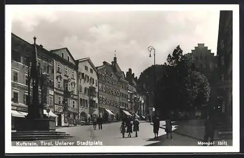 AK Kufstein /Tirol, Partie am unteren Stadtplatz