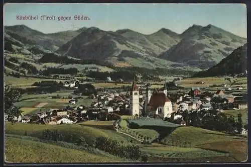 AK Kitzbühel, Ortsansicht gegen Süden