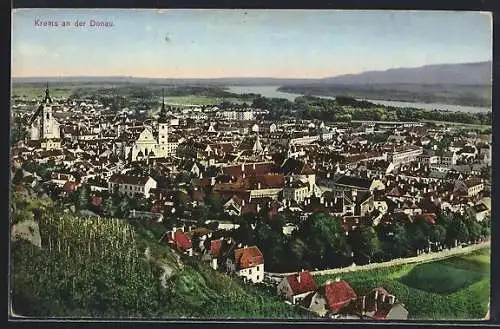 AK Krems an der Donau, Ortsansicht aus der Vogelschau