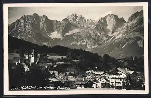 AK Kitzbühel, Teilansicht mit Wildem Kaiser