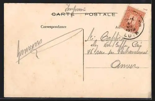 AK Liége, La gare du Palais et monument Montéfiore-Lévy dans le square Notger