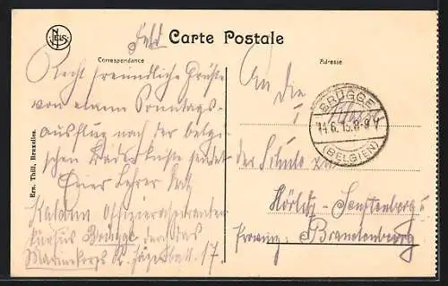 AK Ostende, Ortsansicht mit Strassenbahn