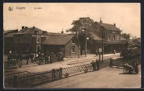 AK Ougrée, La gare, Bahnhof