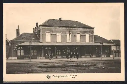 AK Bourg-Léopold, La Gare, Bahnhof