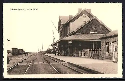 AK Perwez /Brab., La Gare, Bahnhof