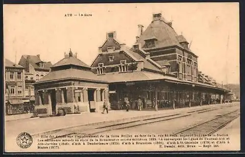 AK Ath, La Gare, Bahnhof