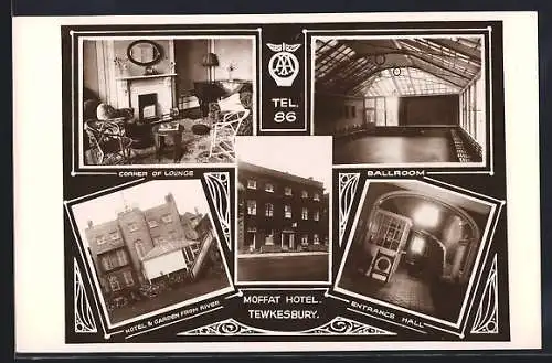 AK Tewkesbury, Moffat Hotel, Corner of Lounge, Entrance Hall