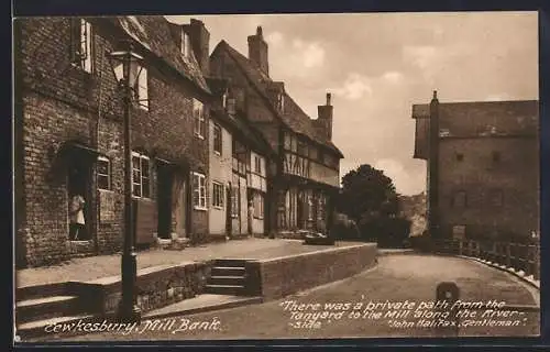 AK Tewkesbury, Mill Bank, Private path from the Tanyard to the Mill