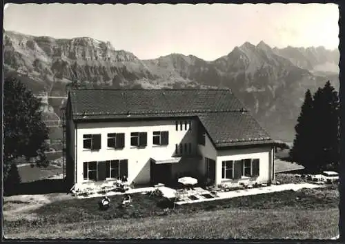 AK Flums /SG, Tannenbodenalp, Zürcher Naturfreundehaus Flumserberge