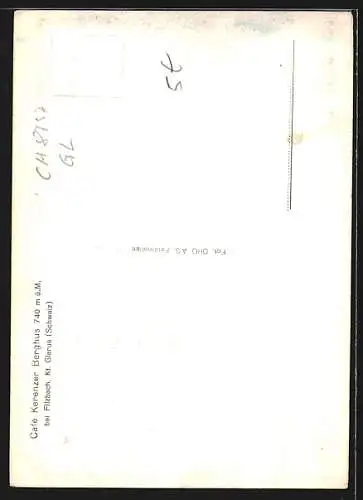 AK Filzbach /Glarus, Cafe Kerenzer Berghus