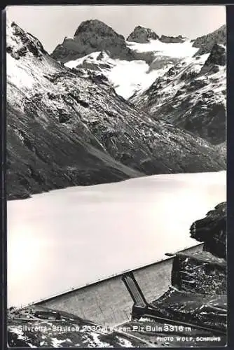 AK Gaschurn, Silvretta-Stausee gegen Piz Buin