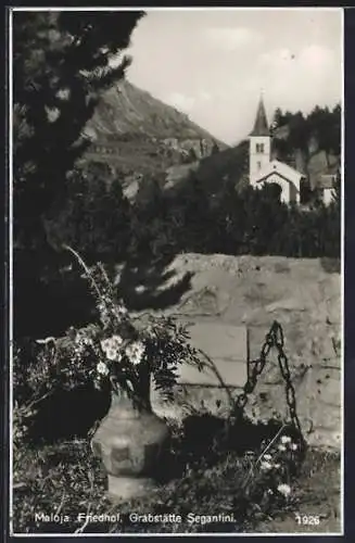 AK Maloja, Friedhof, Grabstätte Segantini