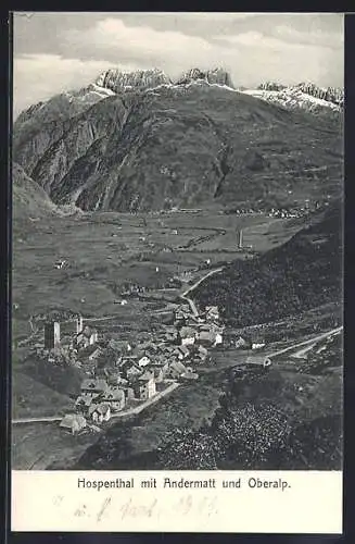 AK Andermatt /Hospenthal, Teilansicht mit Oberalp