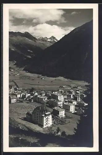 AK Davos, Ortsansicht aus der Vogelschau