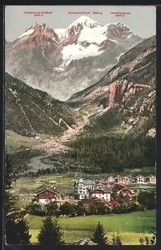 AK Blüemlisalp, Teilansicht mit Blüemlisalp-Rothorn, Blüemlisalphorn und Oeschinenhorn
