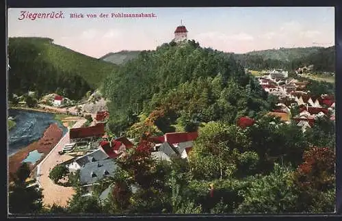 AK Ziegenrück / Saaletal, Blick von der Pohlmannsbank