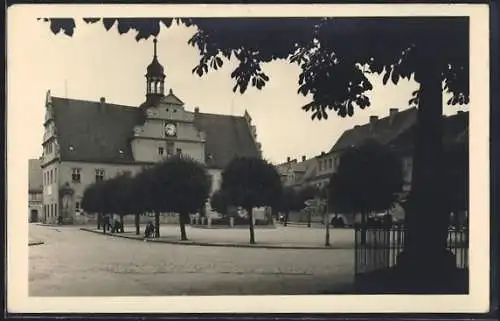 AK Belgern, Rathaus, Marktplatz