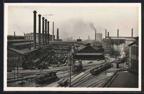 AK Essen, Fried. Krupp A.-G., Gussstahl-Fabrik, Werksgelände, Industrieanlagen1933