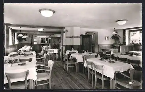 AK Altglashütte /Opf. Wald, Gasthof und Pension Blei, Speisesaal