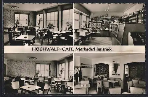 AK Morbach /Hunsrück, Hochwald-Café, Bes. Paul Weyand, Am Markt
