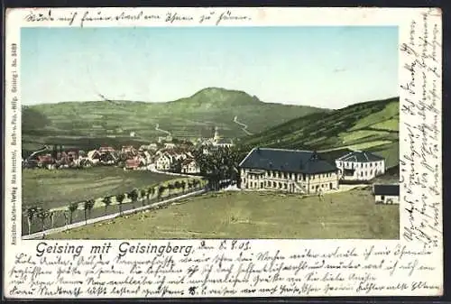 AK Geising, Ortsansicht mit Geisingberg