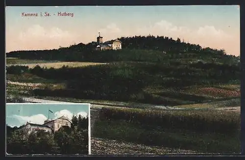 AK Kamenz i. Sa., Hutberg, Aussichtsturm und Gasthaus