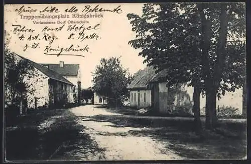 AK Königsbrück, Truppenübungsplatz, Verlassenes Dorf Otterschütz