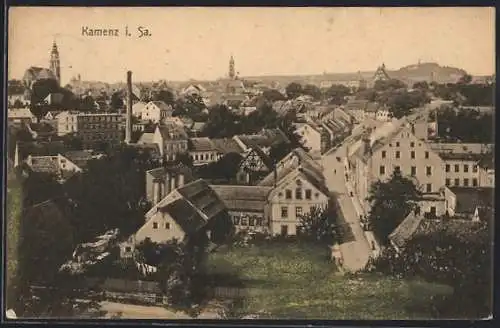 AK Kamenz i. Sa., Blick über die Dächer