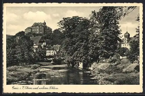 AK Greiz i. V., Oberes und unteres Schloss