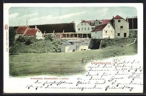 AK Oeynhausen, Wellenbad, Kunstmühle und Saline